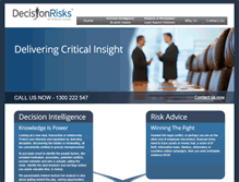 Tablet Screenshot of decisionrisks.com